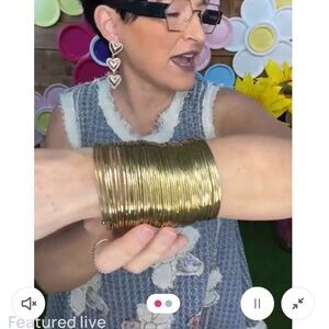 Gold Coil Bangle Bracelet, New! Never been worn! In new condition!